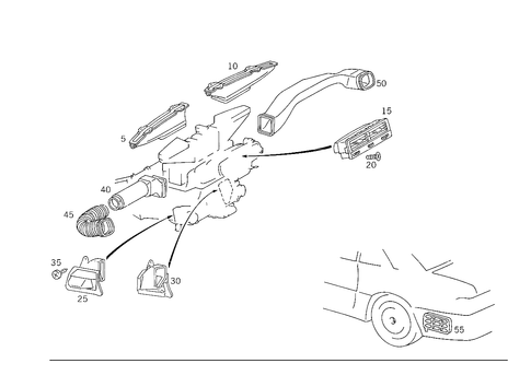 Air Ducting for 1993 Mercedes-Benz 600SL #0