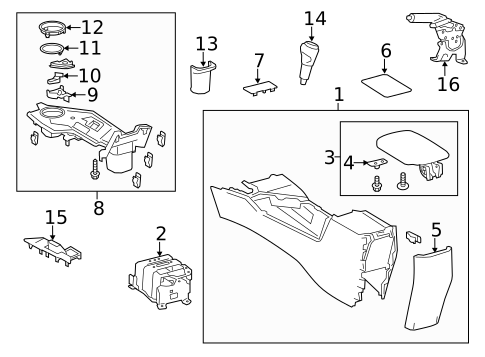 Console for 2013 Toyota RAV4 #0