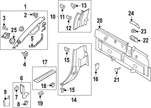 Interior Trim - Cab for 2025 Ford F-250 Super Duty #3