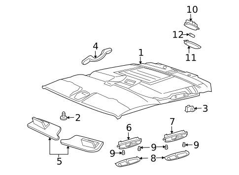 Interior Trim - Roof for 2019 Chevrolet Silverado 1500 #0