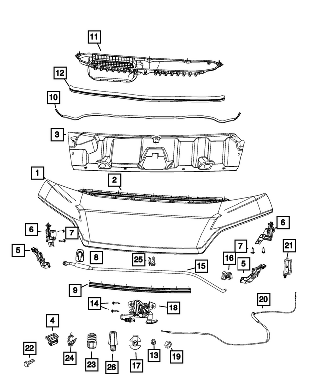 68452466AA - : Overslam Bumper, Left for Mopar Image