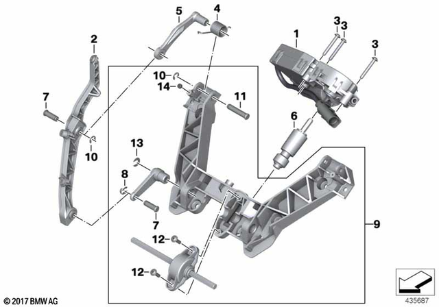 46637681433 - Frame and Mounting Parts: Actuator -  for BMW-Motorrad Image image