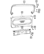 6NM38LXHAA - Interior Trim: Liftgate Scuff Plate for Jeep: Renegade Image