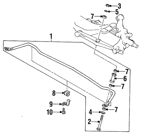 Stabilizer Bar & Components for 1992 Mazda 323 #0