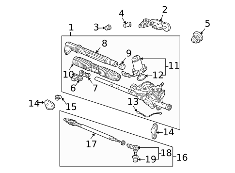 Steering Gear & Linkage for 2005 Honda Civic #4
