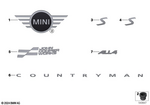 51145A33B15 - Vehicle Trim: Emblem Rear for Mini: Countryman S ALL4, Countryman SE ALL4, JCW Countryman ALL4 Image image