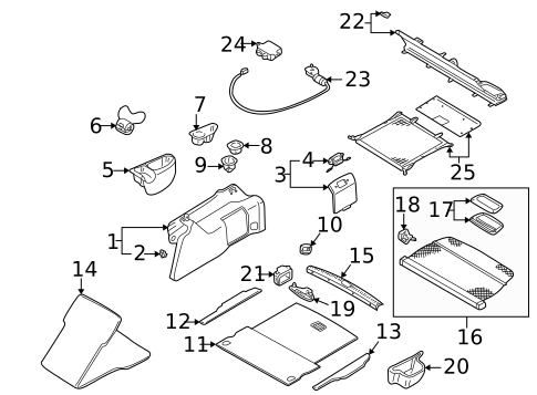 Interior Trim - Rear Body for 2002 Audi Allroad Quattro #0
