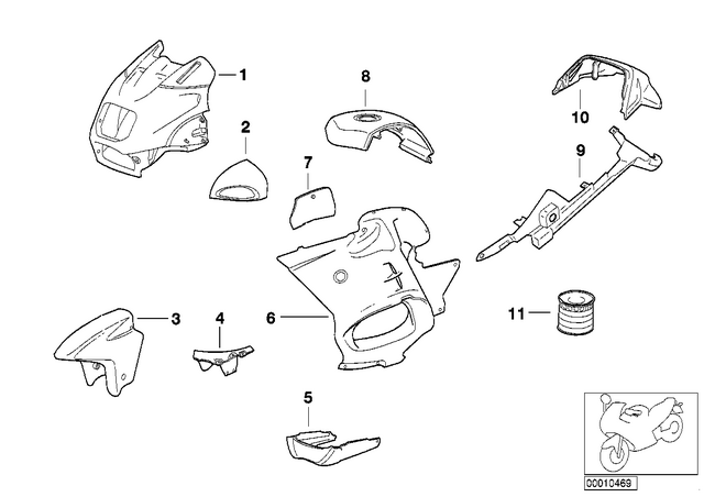 46632313715 - Body Equipment: Left Prime Coated Mirror -  for BMW-Motorrad Image