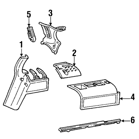 Interior Trim - Quarter Panels for 1991 Buick Roadmaster #0