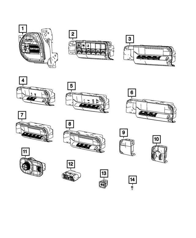 68381402AB - Electrical: Instrument Panel Switch for Mopar Image