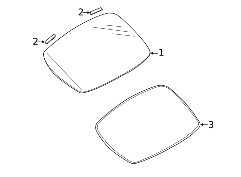 Glass - Windshield for 2009 Nissan Altima #2