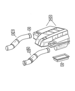 5097820AA - : Air Cleaner To Intake Scoop Hose for Mopar Image
