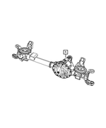 68031617AA - Front Axle; American Axle 235 MM Dual Rear Wheels; Differential and Drive Line: Service Front Axle for Mopar Image