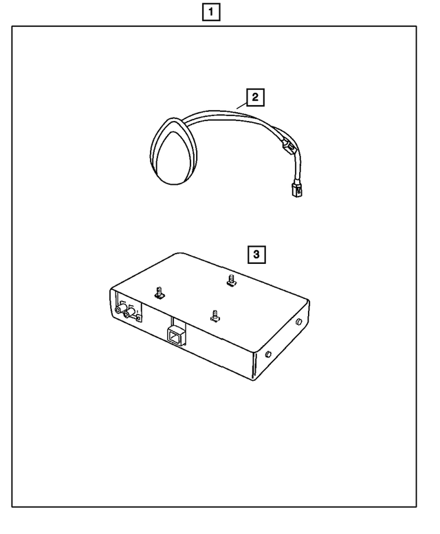 82208881AA - Mopar Accessories - Component Parts: Satelite Receiver for Mopar Image