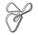 252122G710 - Cooling System: Serpentine Belt for Kia: Optima, Sportage Image