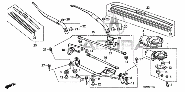 Front Windshield Wiper for 2011 Acura ZDX #0