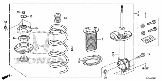 Front Shock Absorber for 2014 Honda Ridgeline #0