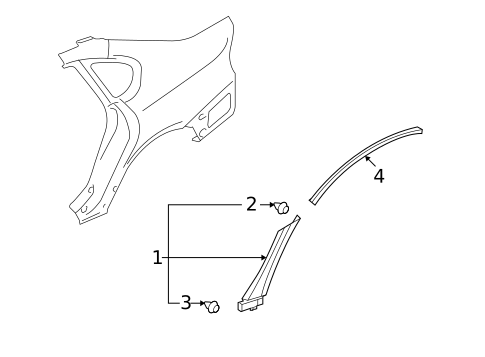 Exterior Trim - Quarter Panel for 2009 Subaru Legacy #0