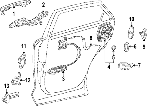 Lock & Hardware for 2024 Lexus RZ450e #1