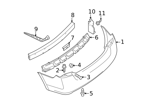 Bumper & Components - Rear for 2010 Nissan Sentra #0