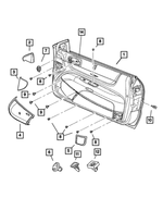 YQ571L2AB - Interior Trim: Door Trim Front Panel, Left for Mopar Image