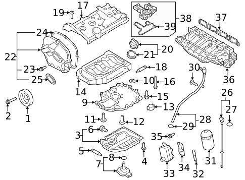 Engine Parts for 2024 Audi A3 Quattro #11