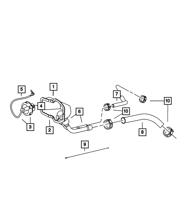 52102662AA - Fuel: Fuel Filler Hose for Mopar Image image