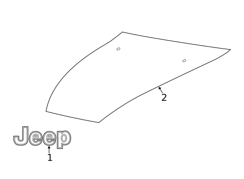 Exterior Trim - Hood for 2022 Jeep Cherokee #0