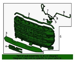2022-2026 GMC Grille Kit 85561450 | TascaParts.com