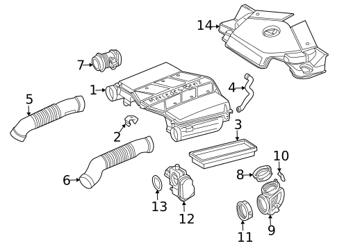 Air Intake for 2006 Mercedes-Benz CLS500 #0