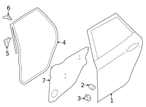 Door & Components for 2015 Subaru Forester #1