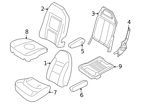 Passenger Seat Components for 2021 Ford E-450 Super Duty #0