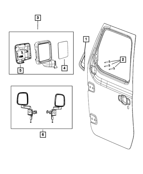 Exterior Mirror for 2024 Jeep Wrangler #0