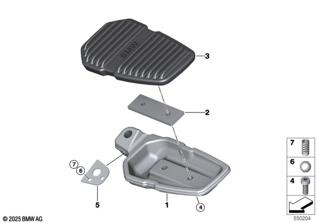 46715A7E534 - Design: FußRaste Sozius Rechts for BMW-Motorrad Image