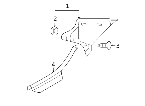Interior Trim - Quarter Panels for 2006 Hyundai Sonata #0