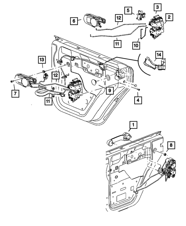 55397432AA - : Inside Release Handle, Right for Mopar Image