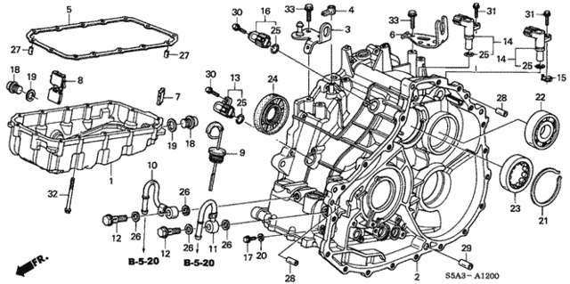 CVT Transmission Housing - Oil Pan for 2001 Honda Civic #0