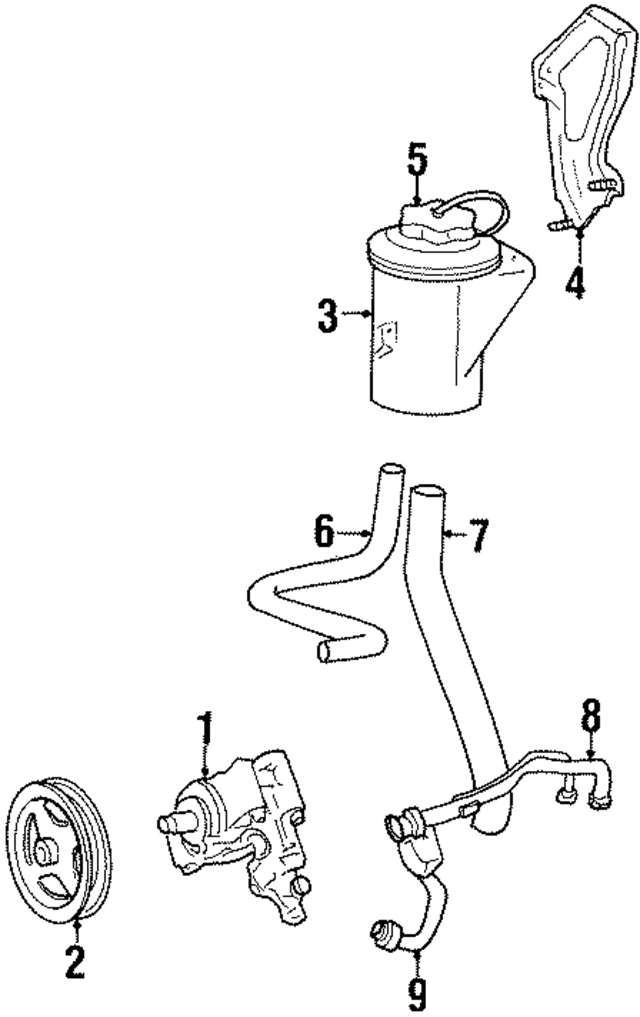 F8AZ3A713BA - Steering: Return Line for Ford Image