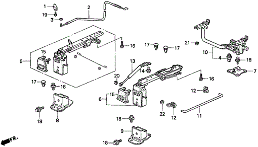 Right Middle Seat Components (Bench) for 1995 Honda Odyssey #0