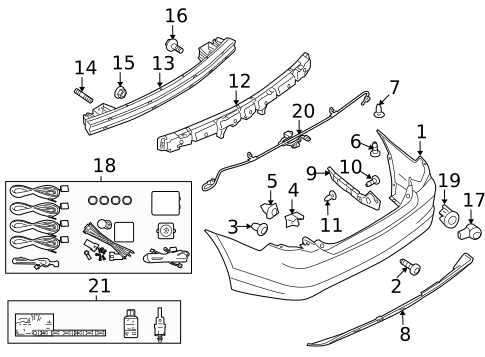 Bumper & Components - Rear for 2011 Ford Fusion #0