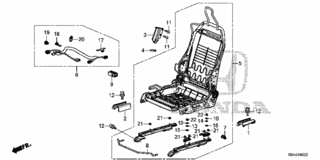Front Seat Components (R.) (3) for 2017 Honda Civic #0