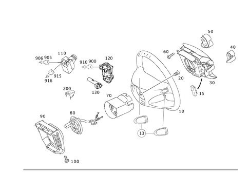 Steering Wheel and Steering Wheel Lock for 2007 Mercedes-Benz SL55 AMG #0