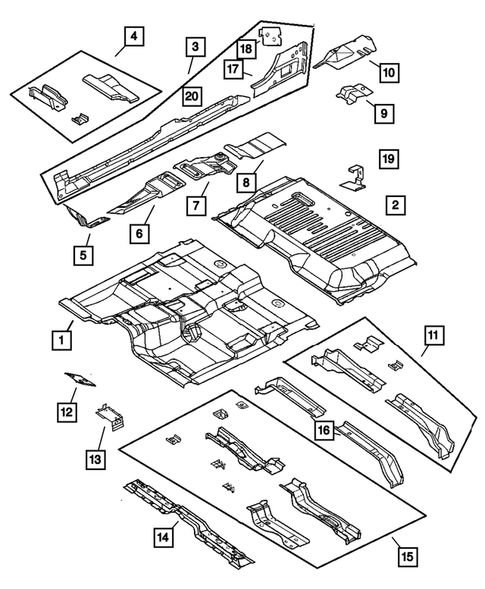 Floor Pans for 2001 Dodge Dakota #0