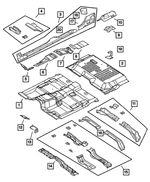 55256236AD - Body Sheet Metal Except Doors: Front Floor Pan for Mopar Image