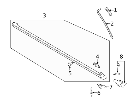 Exterior Trim - Pillars for 2010 Ford Mustang #0