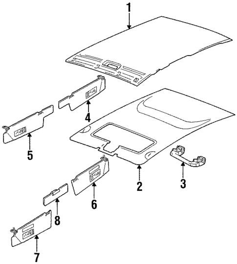 Interior Trim - Roof for 1994 Volkswagen Passat #0