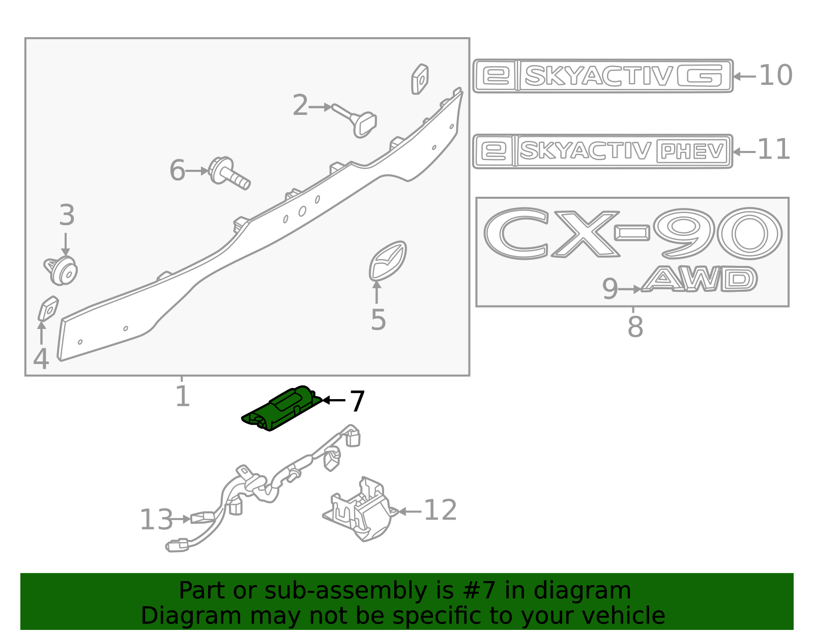 KMV6-50-858 - 2024 Mazda CX-90 - Finish Plate | Mazda Parts Factor