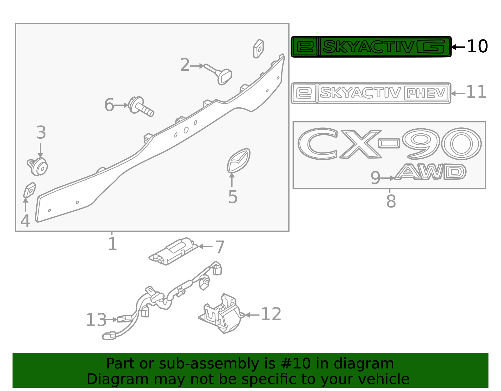 KEMF-51-771 - 2024 Mazda CX-90 - Nameplate | Mazda Parts Factor