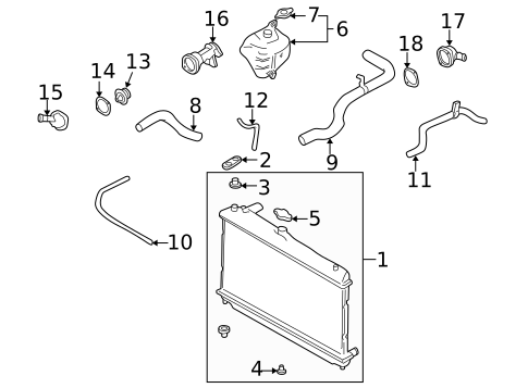 Radiator & Components for 2001 Mazda Miata #0