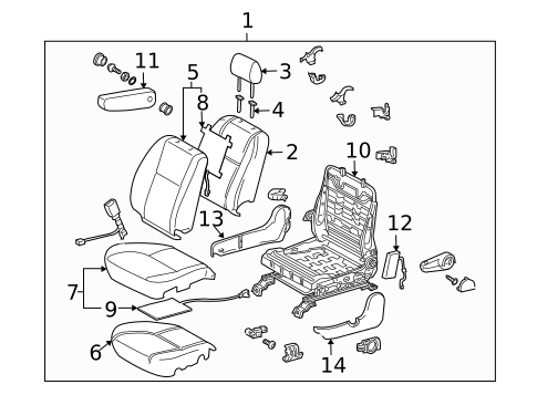 Front Seat Components for 2005 Toyota Tundra #8